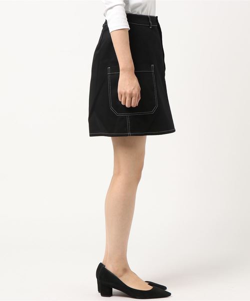 LOWRYS FARM（ローリーズファーム）の「ハイショクステッチミニスカート　783444 （スカート・レディース・ブラック/アイボリー/ベージュ・LARGE/MEDIUM）」の5枚目の写真