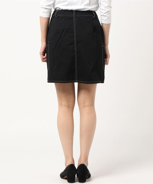 LOWRYS FARM（ローリーズファーム）の「ハイショクステッチミニスカート　783444 （スカート・レディース・ブラック/アイボリー/ベージュ・LARGE/MEDIUM）」の4枚目の写真