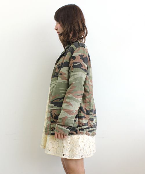 mystic(ミスティック)の「フランス軍JK(迷彩)(ミリタリージャケット・レディース・カーキ・フリ-)」の8枚目の写真