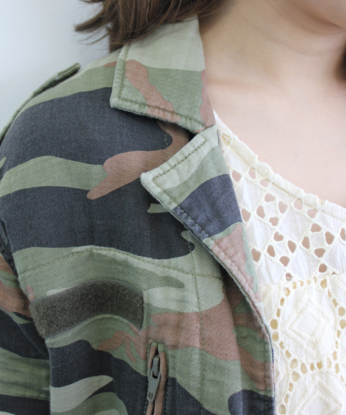 mystic(ミスティック)の「フランス軍JK(迷彩)(ミリタリージャケット・レディース・カーキ・フリ-)」の7枚目の写真