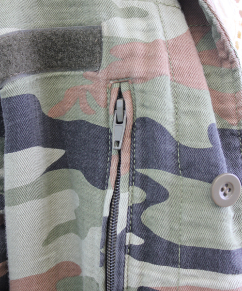 mystic(ミスティック)の「フランス軍JK(迷彩)(ミリタリージャケット・レディース・カーキ・フリ-)」の3枚目の写真