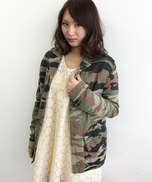 mystic(ミスティック)の「フランス軍JK(迷彩)(ミリタリージャケット・レディース・カーキ・フリ-)」の6枚目の写真