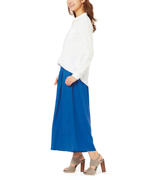 Live in comfort(リブインコンフォート)の「リブ イン コンフォート すっきりシルエットで毎日着たくなる やわらかダブルガーゼシャツ(シャツ/ブラウス・レディース・ネイビー/レッド/オフホワイト/ピンク/ブラック×ホワイト/ライトイエロー・SMALL/MEDIUM/LARGE/X-LARGE/XX-LARGE)」の16枚目の写真