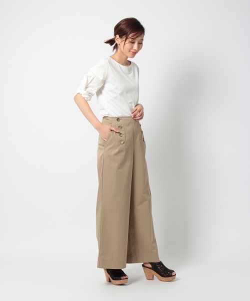 laboratory work（ラボラトリーワーク）の「袖異素材ねじりプルオーバー（Tシャツ/カットソー・レディース・ネイビー/グレー/ホワイト・MEDIUM）」の19枚目の写真