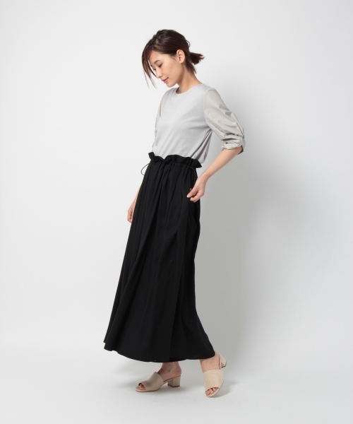 laboratory work（ラボラトリーワーク）の「袖異素材ねじりプルオーバー（Tシャツ/カットソー・レディース・ネイビー/グレー/ホワイト・MEDIUM）」の17枚目の写真