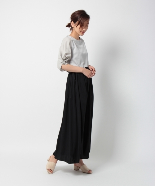 laboratory work（ラボラトリーワーク）の「袖異素材ねじりプルオーバー（Tシャツ/カットソー・レディース・ネイビー/グレー/ホワイト・MEDIUM）」の16枚目の写真