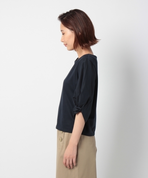 laboratory work（ラボラトリーワーク）の「袖異素材ねじりプルオーバー（Tシャツ/カットソー・レディース・ネイビー/グレー/ホワイト・MEDIUM）」の13枚目の写真