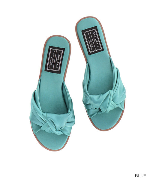 Randa ランダ の Camille Bis Randa サテン結びリボンフラットサンダル サンダル Wear