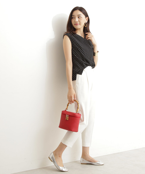 N.(N. Natural Beauty Basic)(エヌエヌナチュラルビューティーベーシック)の「【追加生産】◆ドットノースリーブブラウス(シャツ/ブラウス・レディース・ダークネイビー/ブラック系その他・MEDIUM)」の9枚目の写真