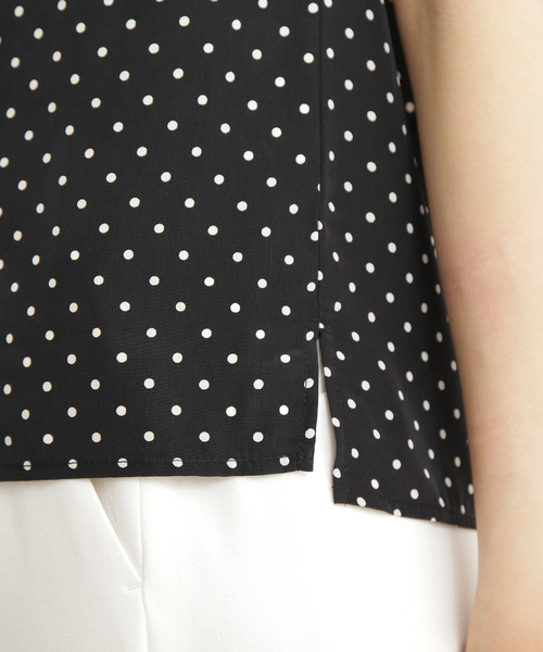 N.(N. Natural Beauty Basic)(エヌエヌナチュラルビューティーベーシック)の「【追加生産】◆ドットノースリーブブラウス(シャツ/ブラウス・レディース・ダークネイビー/ブラック系その他・MEDIUM)」の14枚目の写真