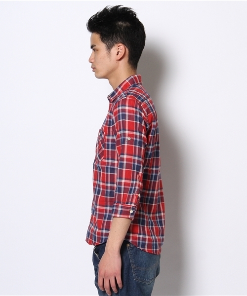NANO universe（ナノユニバース）の「WGマドラスチェックSH 7/S（シャツ/ブラウス・メンズ・レッド/イエロー/グリーン/チャコール・SMALL/MEDIUM/LARGE/X-LARGE）」の6枚目の写真
