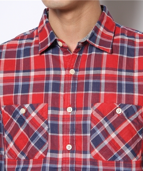 NANO universe（ナノユニバース）の「WGマドラスチェックSH 7/S（シャツ/ブラウス・メンズ・レッド/イエロー/グリーン/チャコール・SMALL/MEDIUM/LARGE/X-LARGE）」の8枚目の写真