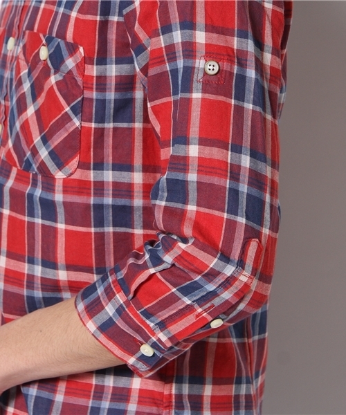 NANO universe（ナノユニバース）の「WGマドラスチェックSH 7/S（シャツ/ブラウス・メンズ・レッド/イエロー/グリーン/チャコール・SMALL/MEDIUM/LARGE/X-LARGE）」の9枚目の写真