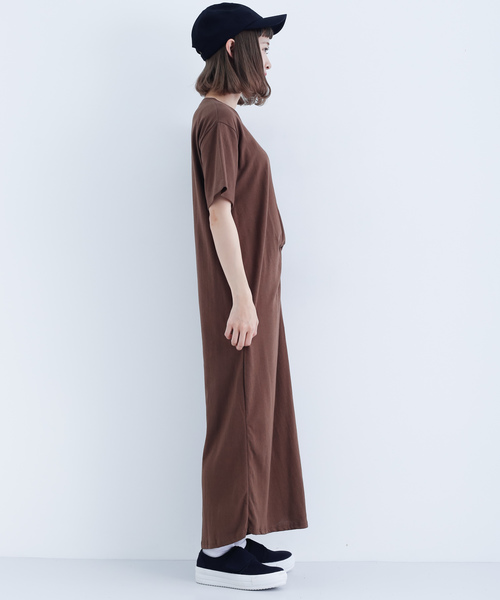 MERLOT（メルロー）の「ツイストTシャツワンピース7852（ワンピース・レディース・グリーン/ブラック/ブラウン/ベージュ/マスタード・FREE）」の7枚目の写真