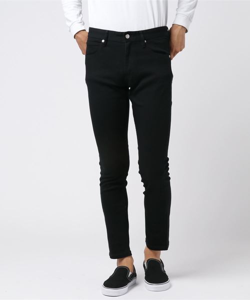 WEGO(ウィゴー)の「WEGO/ストレッチツイルブラックスキニーパンツ(その他パンツ・メンズ・ブラック・MEDIUM/LARGE/SMALL)」の8枚目の写真