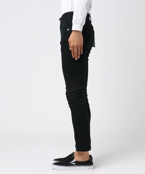 WEGO(ウィゴー)の「WEGO/ストレッチツイルブラックスキニーパンツ(その他パンツ・メンズ・ブラック・MEDIUM/LARGE/SMALL)」の2枚目の写真