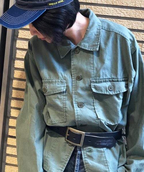 OLD BETTY'S（オールドベティーズ）の「Wide Utility Shirts/ワイド ユーティリティー シャツ（シャツ/ブラウス・レディース・ベージュ/オリーブ・FREE）」の7枚目の写真
