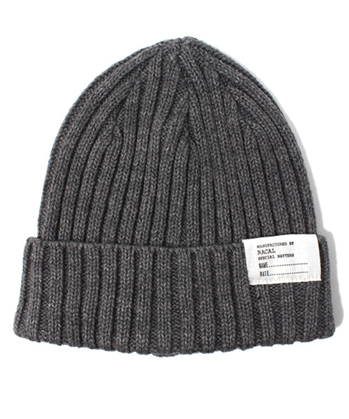 Ray BEAMS（レイビームス）の「□RACAL / リブワッチキャップ（ニットキャップ/ビーニー・レディース・グレー/ネイビー/ワイン・ONE SIZE）」の2枚目の写真
