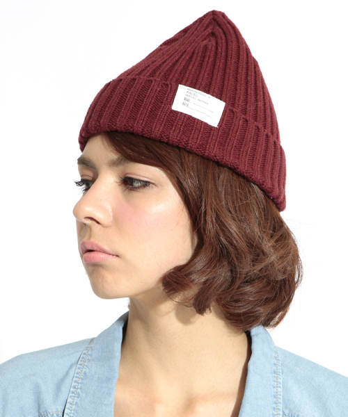 Ray BEAMS（レイビームス）の「□RACAL / リブワッチキャップ（ニットキャップ/ビーニー・レディース・グレー/ネイビー/ワイン・ONE SIZE）」の10枚目の写真