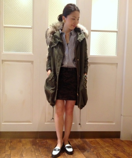 ジャーナルスタンダード リアルファー モッズコート ボアライナー カーキ ジャーナルスタンダード リアルファー モッズコート ボアライナー