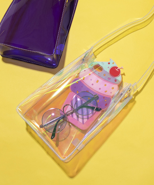 WEGO（ウィゴー）の「WEGO/クリアミニポシェット（ショルダーバッグ・レディース・ブラック/パープル/その他1/ホワイト系その他/グリーン系その他/ブラウン/その他4/その他5/その他2/ホワイト/その他3・FREE）」の8枚目の写真