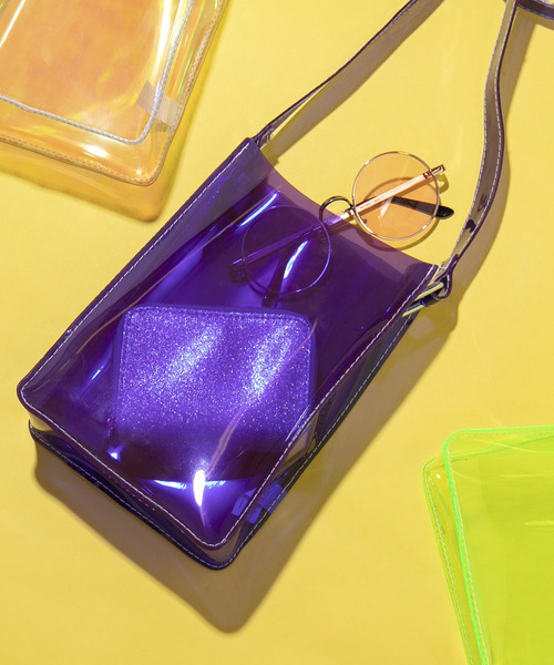 WEGO（ウィゴー）の「WEGO/クリアミニポシェット（ショルダーバッグ・レディース・ブラック/パープル/その他1/ホワイト系その他/グリーン系その他/ブラウン/その他4/その他5/その他2/ホワイト/その他3・FREE）」の7枚目の写真