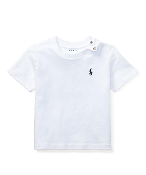 Polo Ralph Lauren Childrenswear�i�|�������t���[�����`���C���h�E�F�A�j�́u�R�b�g�� �W���[�W�[ �N���[�l�b�N T�V���c�iT�V���c/�J�b�g�\�[�j�v�b�z���C�g