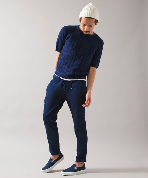 BEAUTY&YOUTH UNITED ARROWS(ビューティーアンドユースユナイテッドアローズ)の「BY ∴ ミドルゲージ ケーブル クルーネック 5スリーブ◆(ニット/セーター・メンズ・ホワイト/ネイビー・SMALL/MEDIUM/X-LARGE/LARGE)」の7枚目の写真