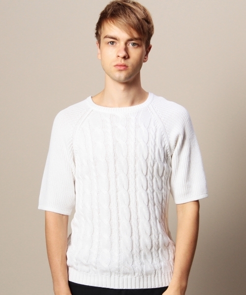 BEAUTY&YOUTH UNITED ARROWS(ビューティーアンドユースユナイテッドアローズ)の「BY ∴ ミドルゲージ ケーブル クルーネック 5スリーブ◆(ニット/セーター・メンズ・ホワイト/ネイビー・SMALL/MEDIUM/X-LARGE/LARGE)」の16枚目の写真
