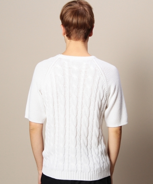 BEAUTY&YOUTH UNITED ARROWS(ビューティーアンドユースユナイテッドアローズ)の「BY ∴ ミドルゲージ ケーブル クルーネック 5スリーブ◆(ニット/セーター・メンズ・ホワイト/ネイビー・SMALL/MEDIUM/X-LARGE/LARGE)」の18枚目の写真