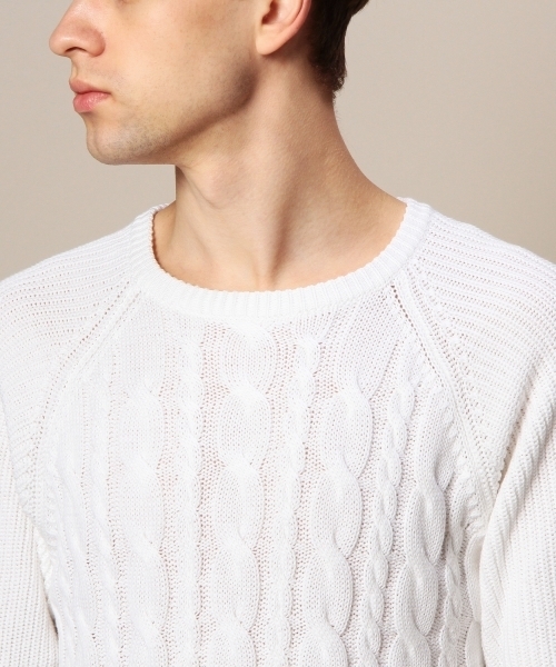 BEAUTY&YOUTH UNITED ARROWS(ビューティーアンドユースユナイテッドアローズ)の「BY ∴ ミドルゲージ ケーブル クルーネック 5スリーブ◆(ニット/セーター・メンズ・ホワイト/ネイビー・SMALL/MEDIUM/X-LARGE/LARGE)」の19枚目の写真