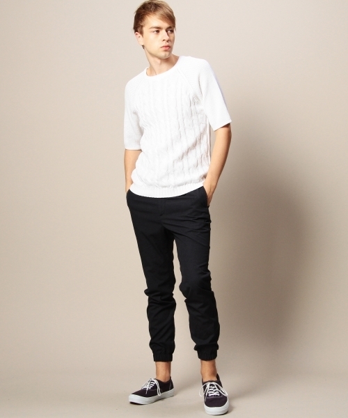 BEAUTY&YOUTH UNITED ARROWS(ビューティーアンドユースユナイテッドアローズ)の「BY ∴ ミドルゲージ ケーブル クルーネック 5スリーブ◆(ニット/セーター・メンズ・ホワイト/ネイビー・SMALL/MEDIUM/X-LARGE/LARGE)」の15枚目の写真