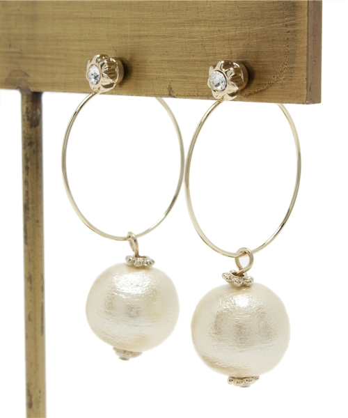 bpr BEAMS Women's（ビーピーアール　ビームス）の「Jewel Casket / フープ パール マグネット イヤリング（イヤリング・レディース・その他1・ONE SIZE）」の2枚目の写真