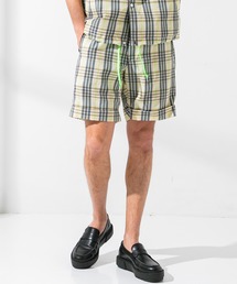 チェックワイドイージーハーフパンツ