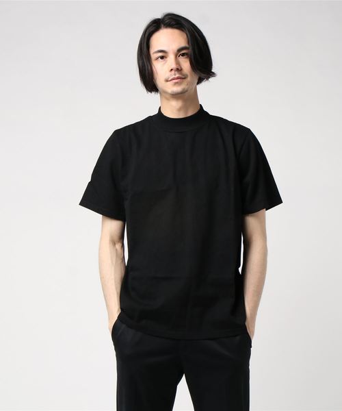 LES TIEN(レスティエン)の「LES TIEN MOCK NECK TEE (HV-2001)(Tシャツ/カットソー・メンズ・レッド/ネイビー/ホワイト/ダークグリーン/ブラック/ブラック系その他/ブルー・SMALL/MEDIUM/LARGE)」の3枚目の写真
