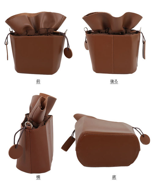 KOBE LETTUCE(コウベレタス)の「2wayミニショルダー巾着バッグ(ショルダーバッグ・レディース・ブラック/ブラウン/グレー/イエロー・FREE)」の6枚目の写真