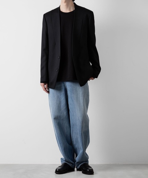 CLASSIC WOOL NO-COLLAR JACKET（ノーカラージャケット）｜ato（アトウ
