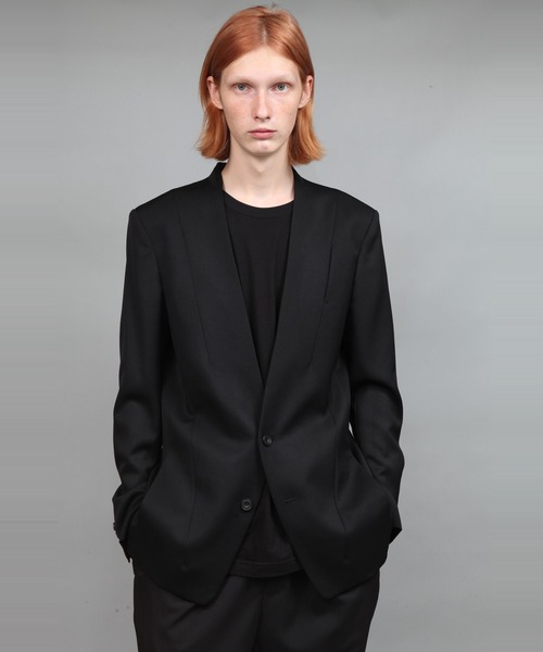 ato（アトウ）の「CLASSIC WOOL NO-COLLAR JACKET（ノーカラー