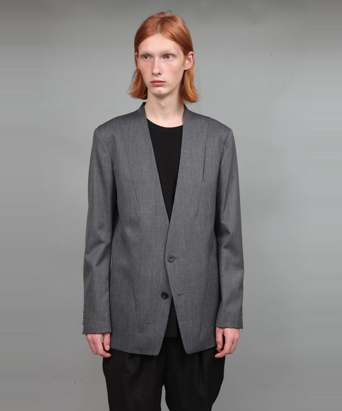 ato アトウ クラシック ウールノーカラー ジャケット ATO ジャケット ノーカラージャケット CLASSIC WOOL NO-COLLAR