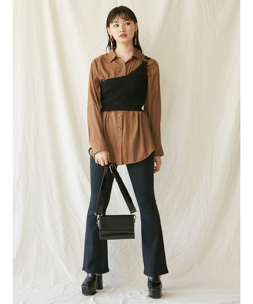 EVRIS（エヴリス）の「BASICフレアーDENIM パンツ（デニムパンツ・レディース・ブラック/インディゴブルー・MEDIUM/SMALL）」の15枚目の写真