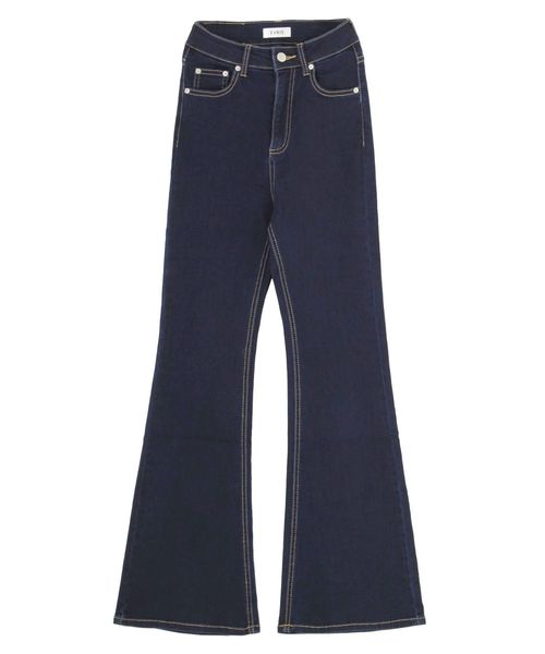EVRIS（エヴリス）の「BASICフレアーDENIM パンツ（デニムパンツ・レディース・ブラック/インディゴブルー・MEDIUM/SMALL）」の11枚目の写真