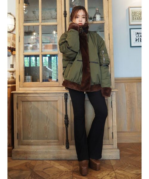 EVRIS（エヴリス）の「BASICフレアーDENIM パンツ（デニムパンツ・レディース・ブラック/インディゴブルー・MEDIUM/SMALL）」の14枚目の写真