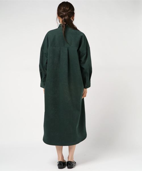 Khaju(カージュ)の「Khaju:2WAYロングシャツワンピース2(シャツワンピース・レディース・ベージュ/グリーン/キャメル・ONE SIZE)」の5枚目の写真