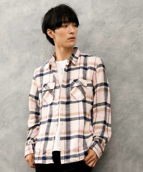 TopIsm(トップイズム)の「ビエラ 起毛 ネル チェックシャツ(シャツ/ブラウス)」|F