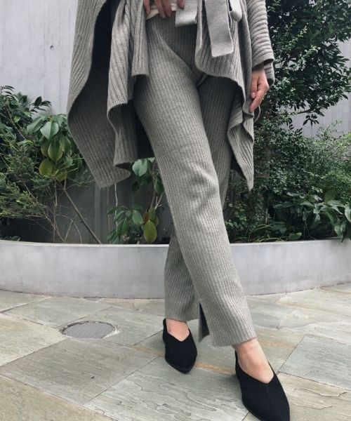 TRUNC（トランクエイティーエイト）の「Ribbed Knit Leggings（その他パンツ・レディース・アイボリー/カーキ/ブラウン・FREE）」の14枚目の写真