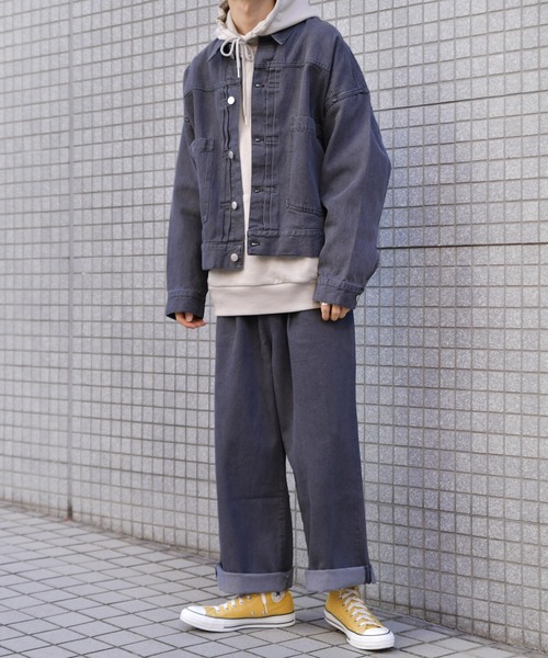 kutir(クティール)の「ワイドデニムパンツ(デニムパンツ・メンズ・ブラック/サックスブルー・SMALL/MEDIUM/LARGE)」の13枚目の写真