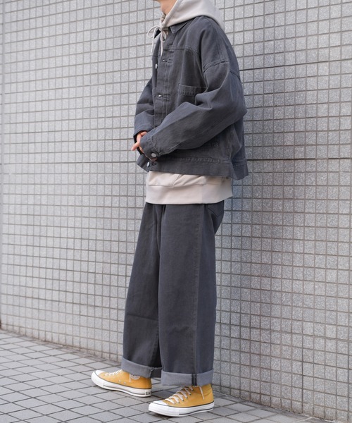 kutir(クティール)の「ワイドデニムパンツ(デニムパンツ・メンズ・ブラック/サックスブルー・SMALL/MEDIUM/LARGE)」の5枚目の写真