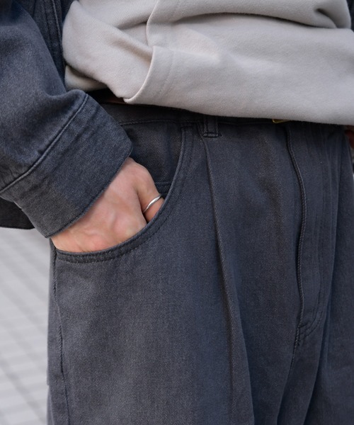 kutir(クティール)の「ワイドデニムパンツ(デニムパンツ・メンズ・ブラック/サックスブルー・SMALL/MEDIUM/LARGE)」の14枚目の写真