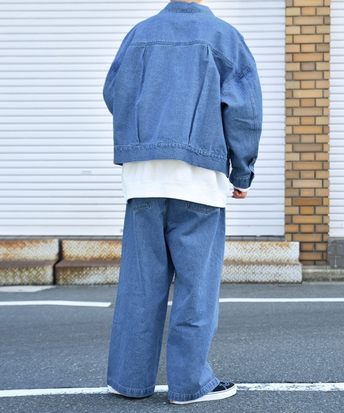 kutir(クティール)の「ワイドデニムパンツ(デニムパンツ・メンズ・ブラック/サックスブルー・SMALL/MEDIUM/LARGE)」の6枚目の写真