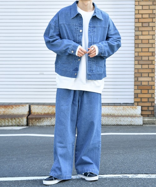 kutir(クティール)の「ワイドデニムパンツ(デニムパンツ・メンズ・ブラック/サックスブルー・SMALL/MEDIUM/LARGE)」の12枚目の写真